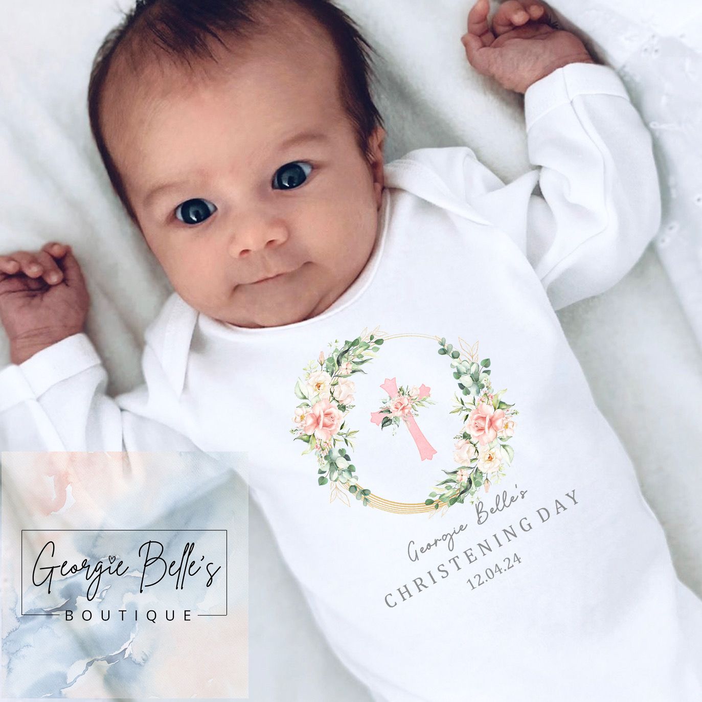 White store christening babygrow