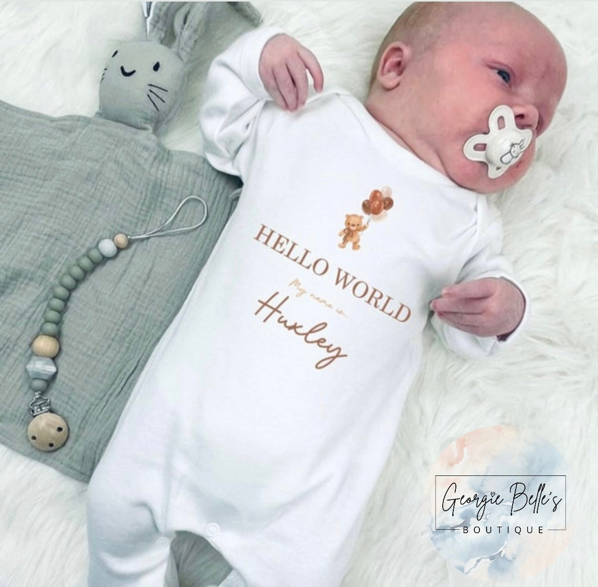 Hello world store baby grow