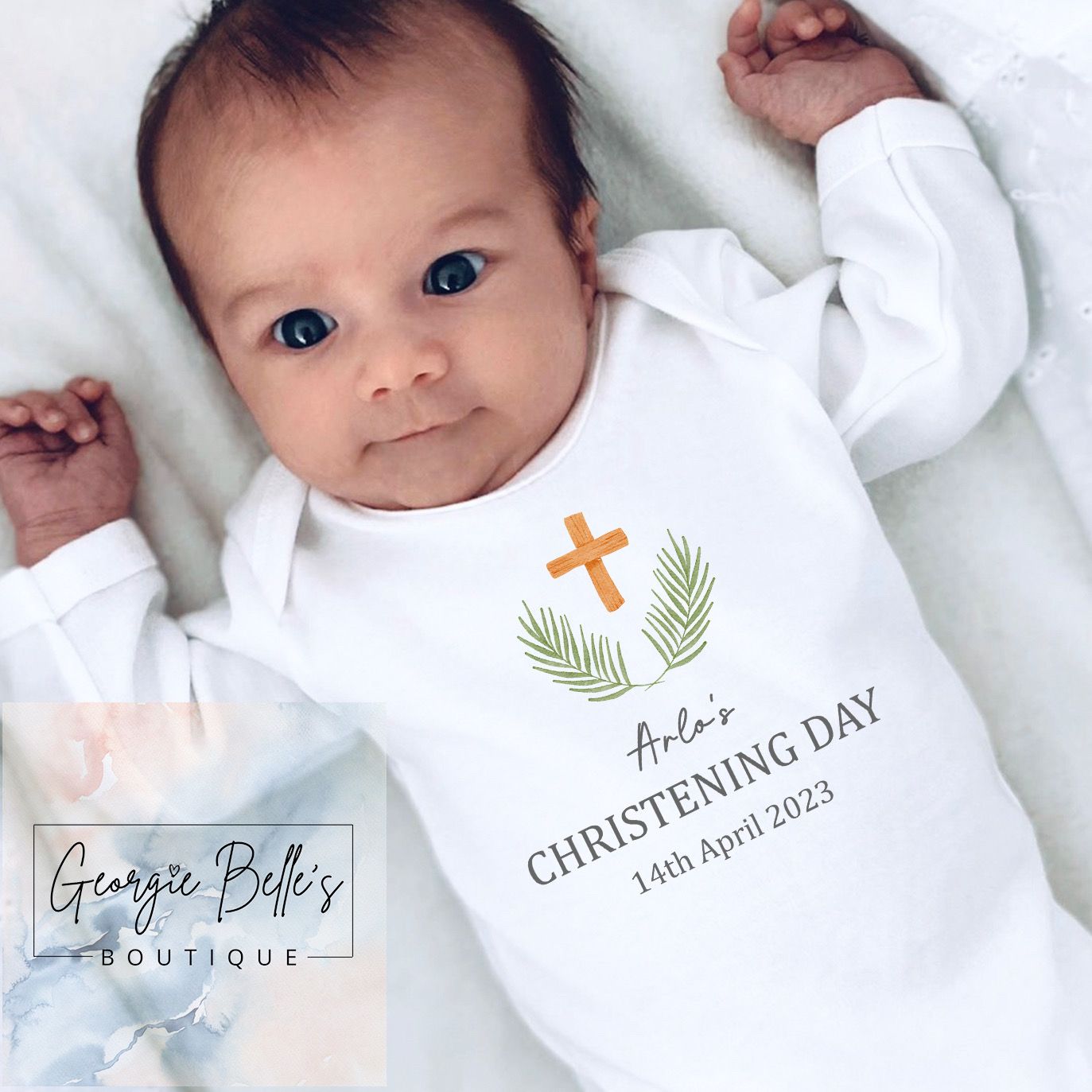 Christening Baby Gift Set - Classic Cross Design