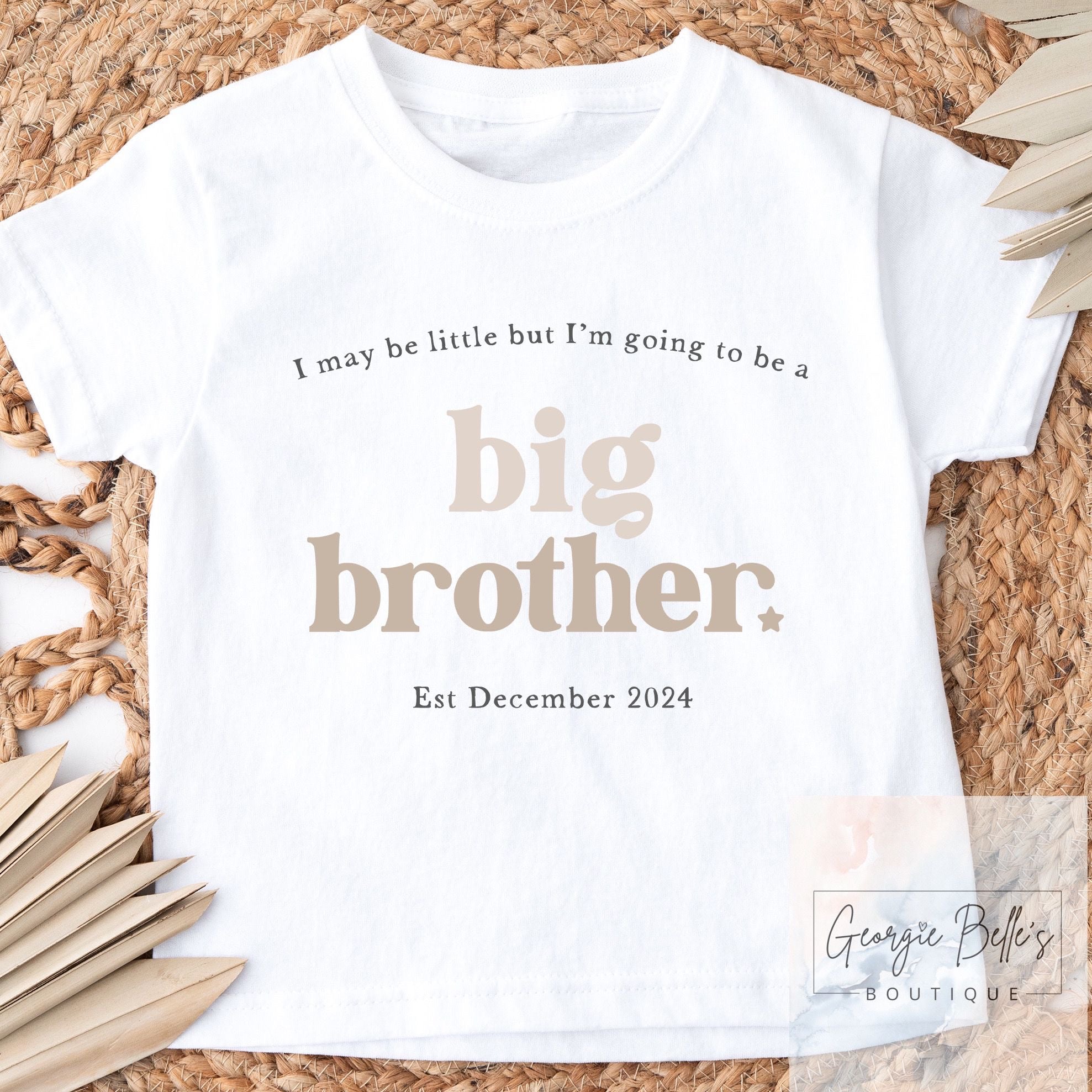 Big Brother Announcement T-Shirt - Nude ‘I may be little’ Design