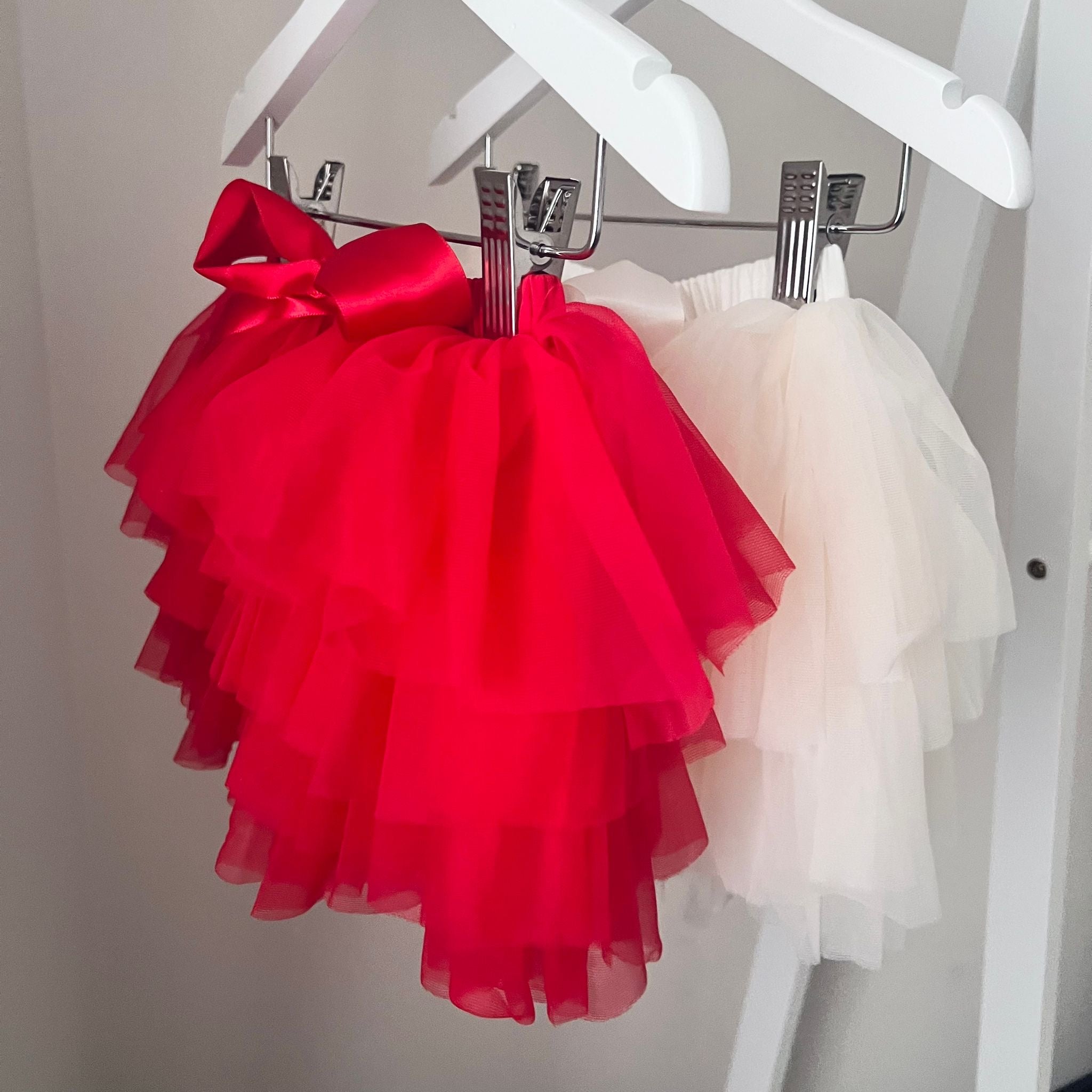 Personalised Christmas Luxury Red Tutu Set with Vest - Georgie Belle’s Bear Design