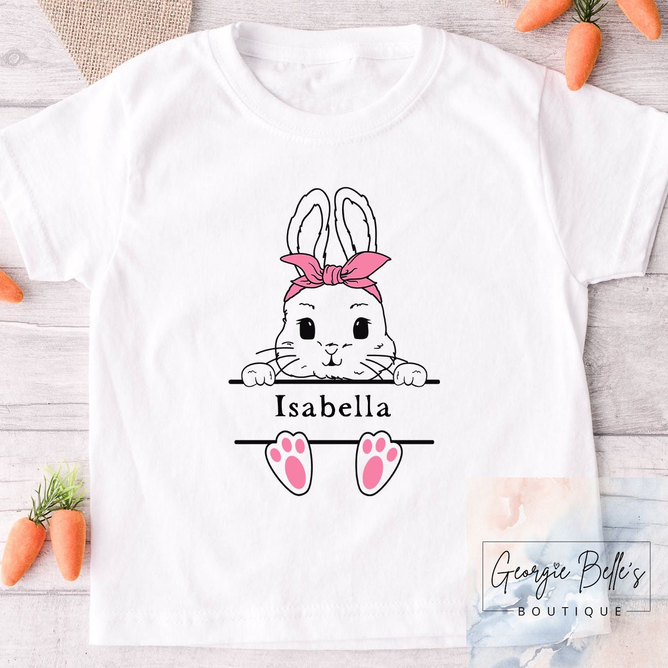 Easter T-Shirt - Pink Bunny Design