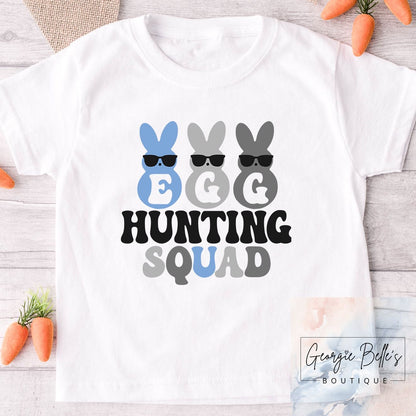 Easter T-Shirt - Blue Egg Hunting Design