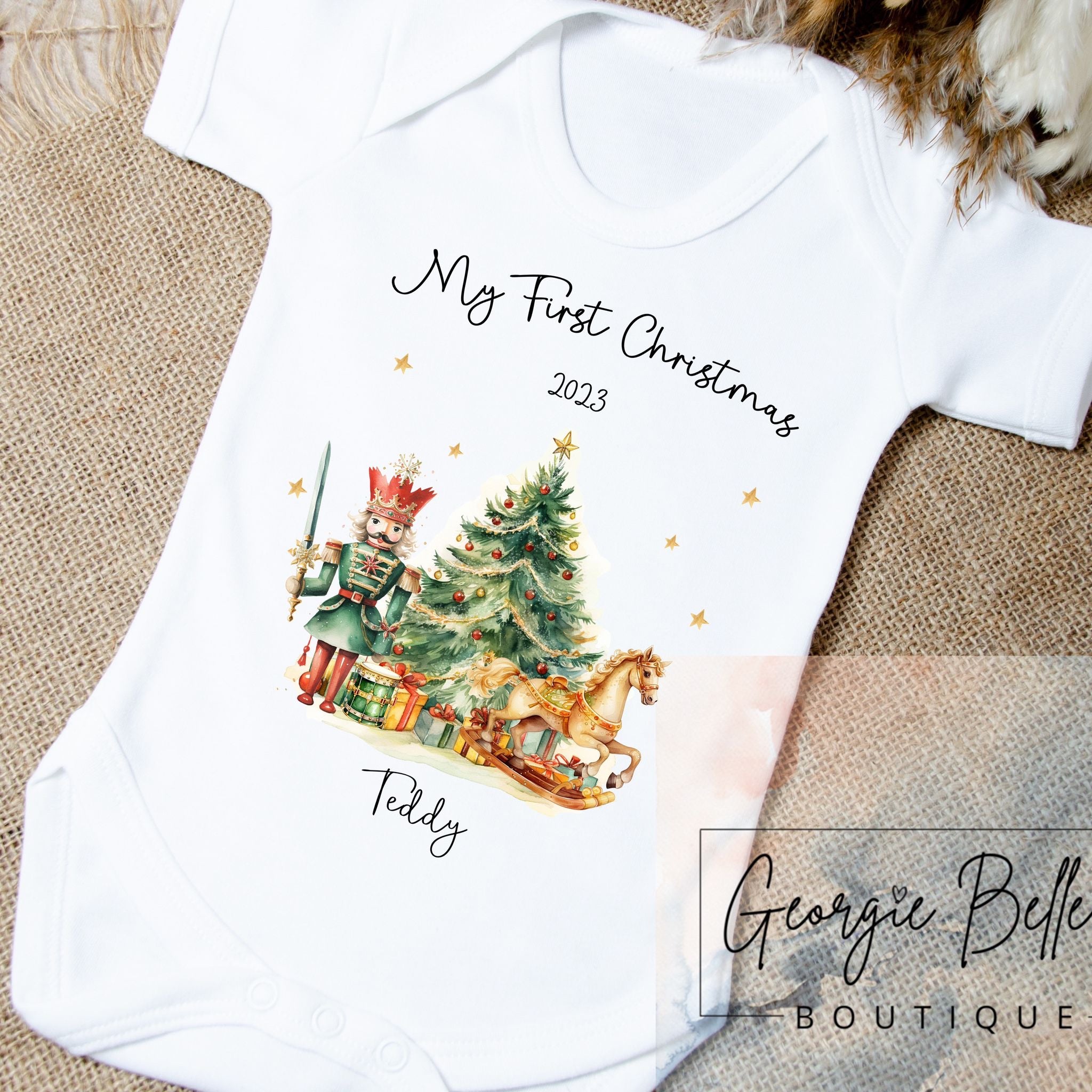 My 1st Christmas Vest / Babygrow - Toy Solider Inspired Design