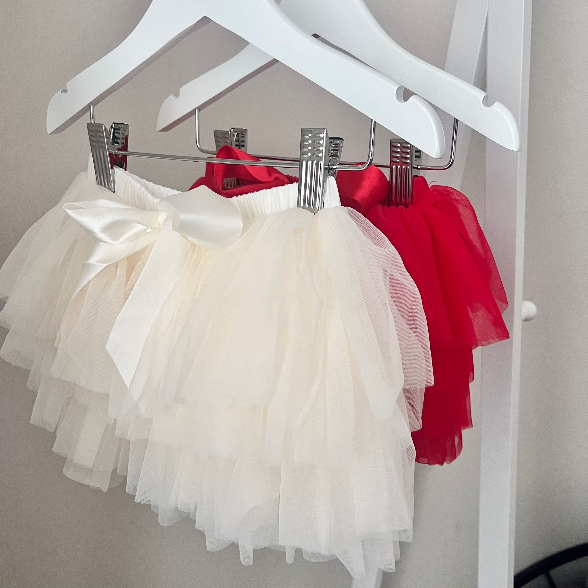 Personalised Christmas Luxury Cream Tutu Set with Vest - Pink Nutcracker Design