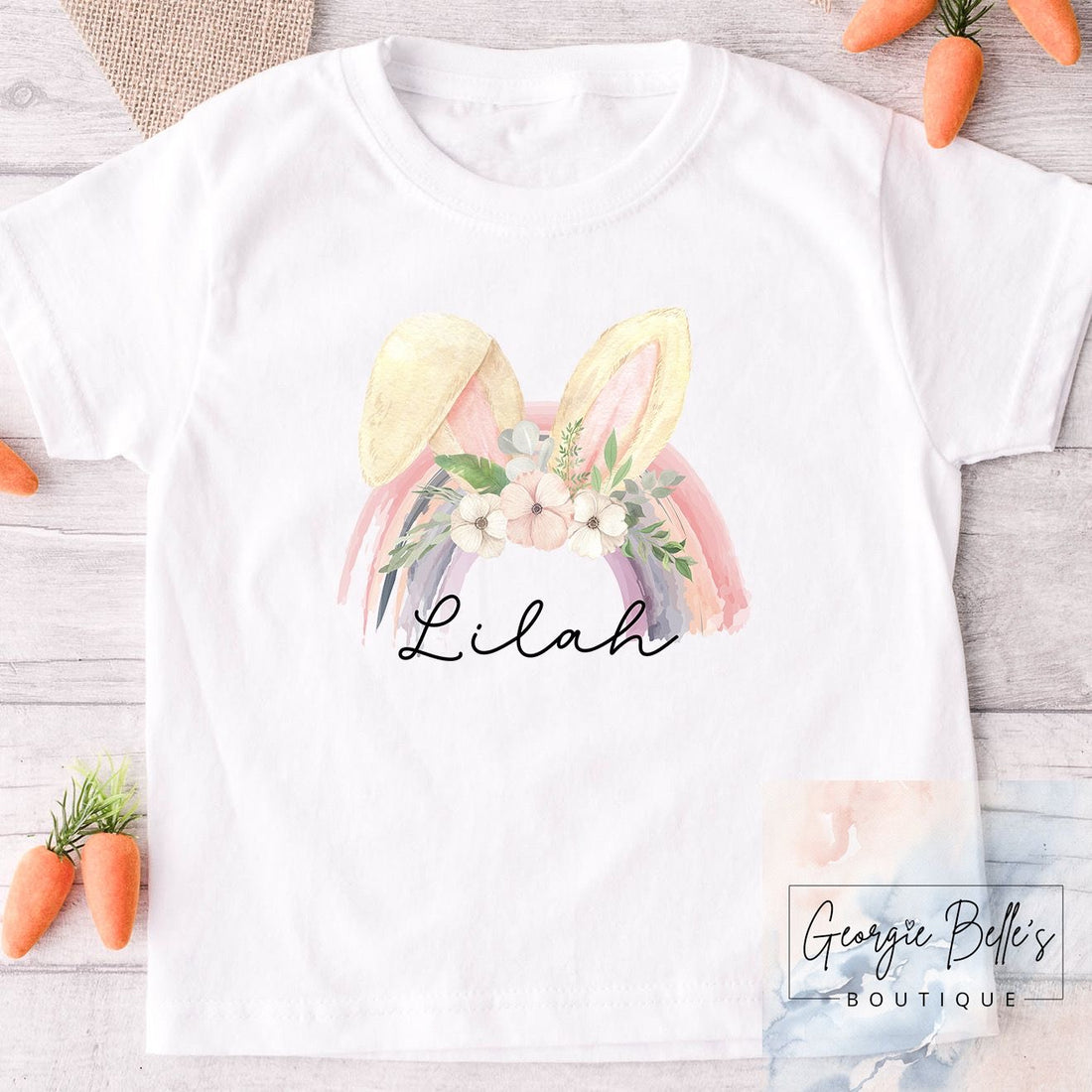 Easter T-Shirt - Pastel Bunny Ear Design