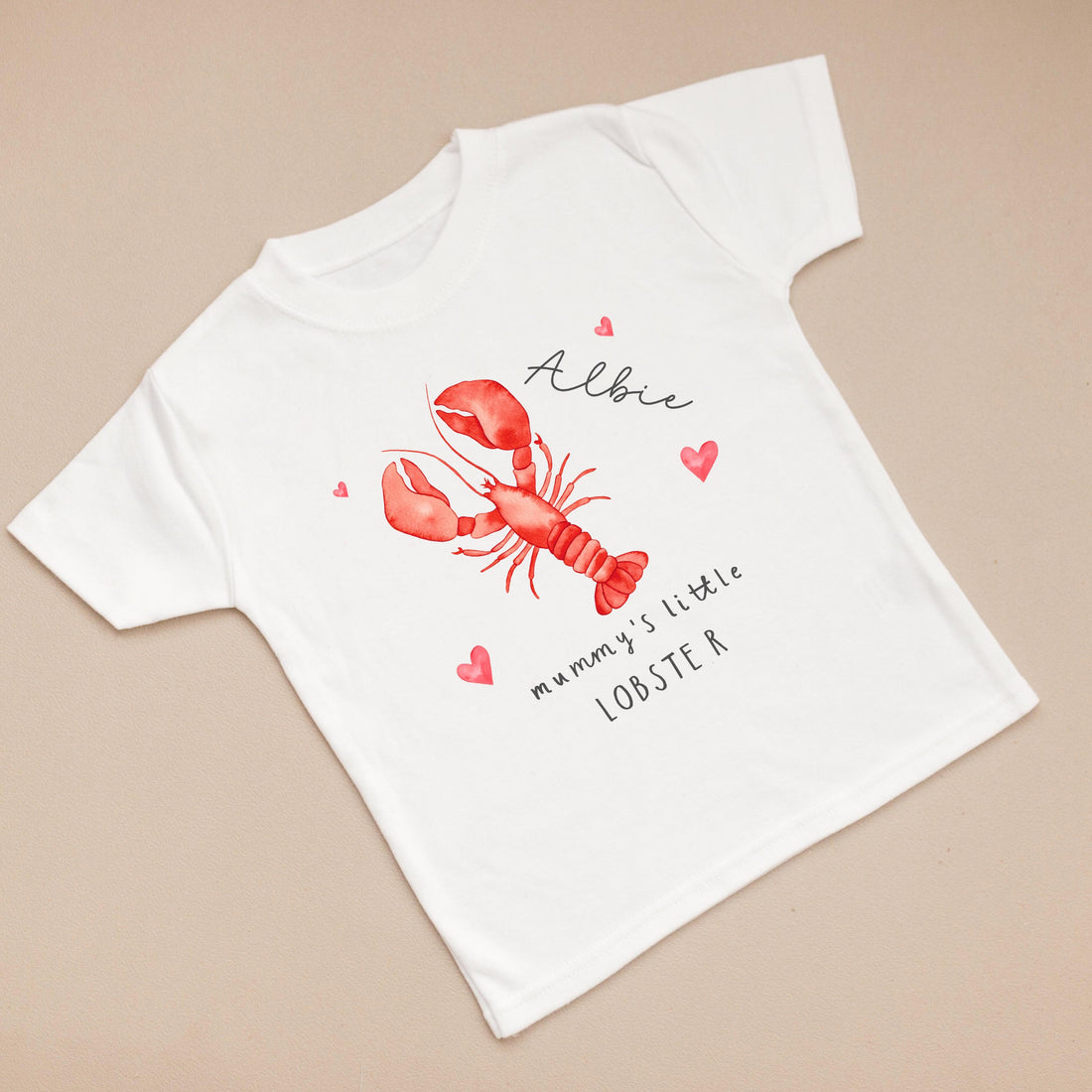 Personalised Valentines T-shirt - Lobster Heart Design