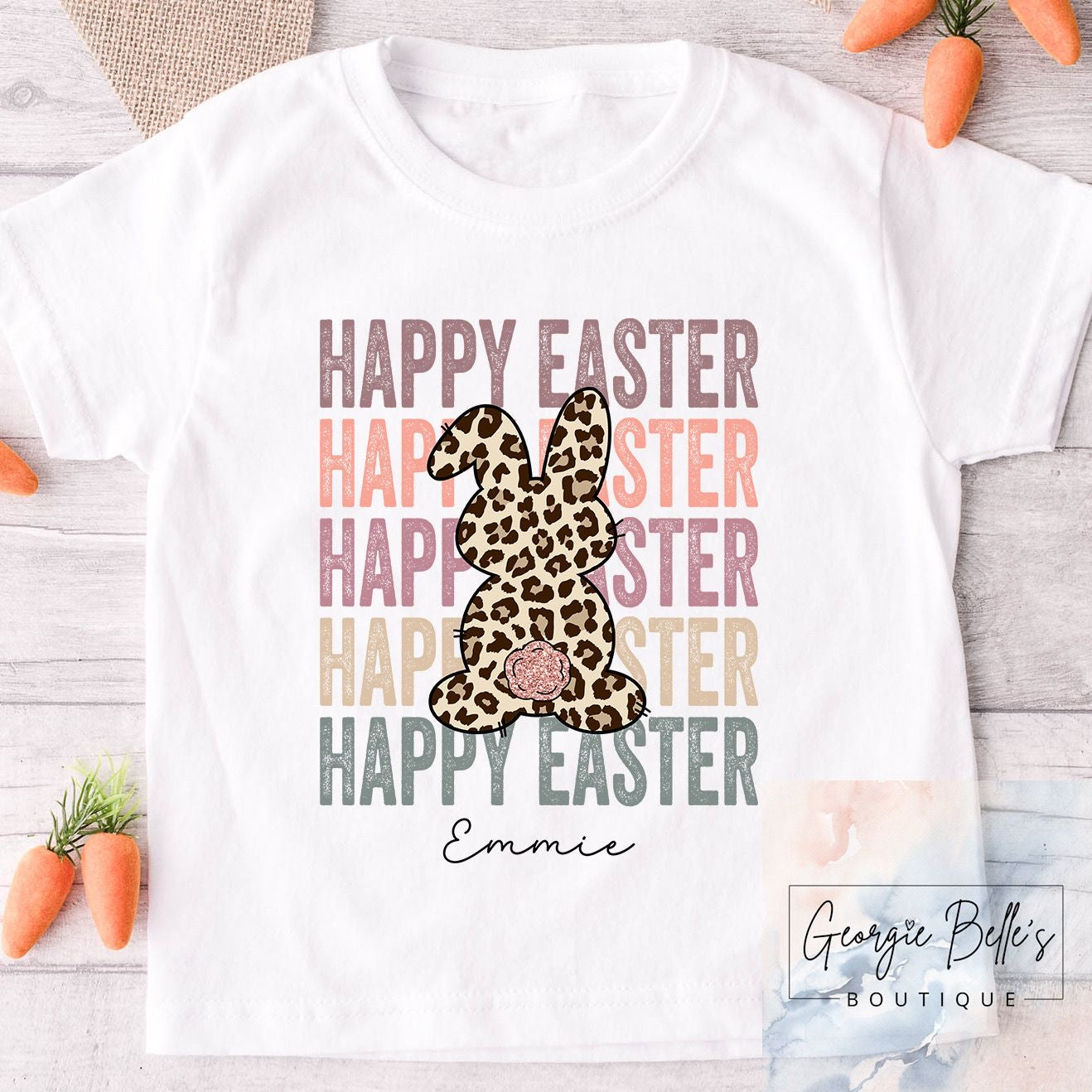 Easter T-Shirt - Leopard Bunny Design