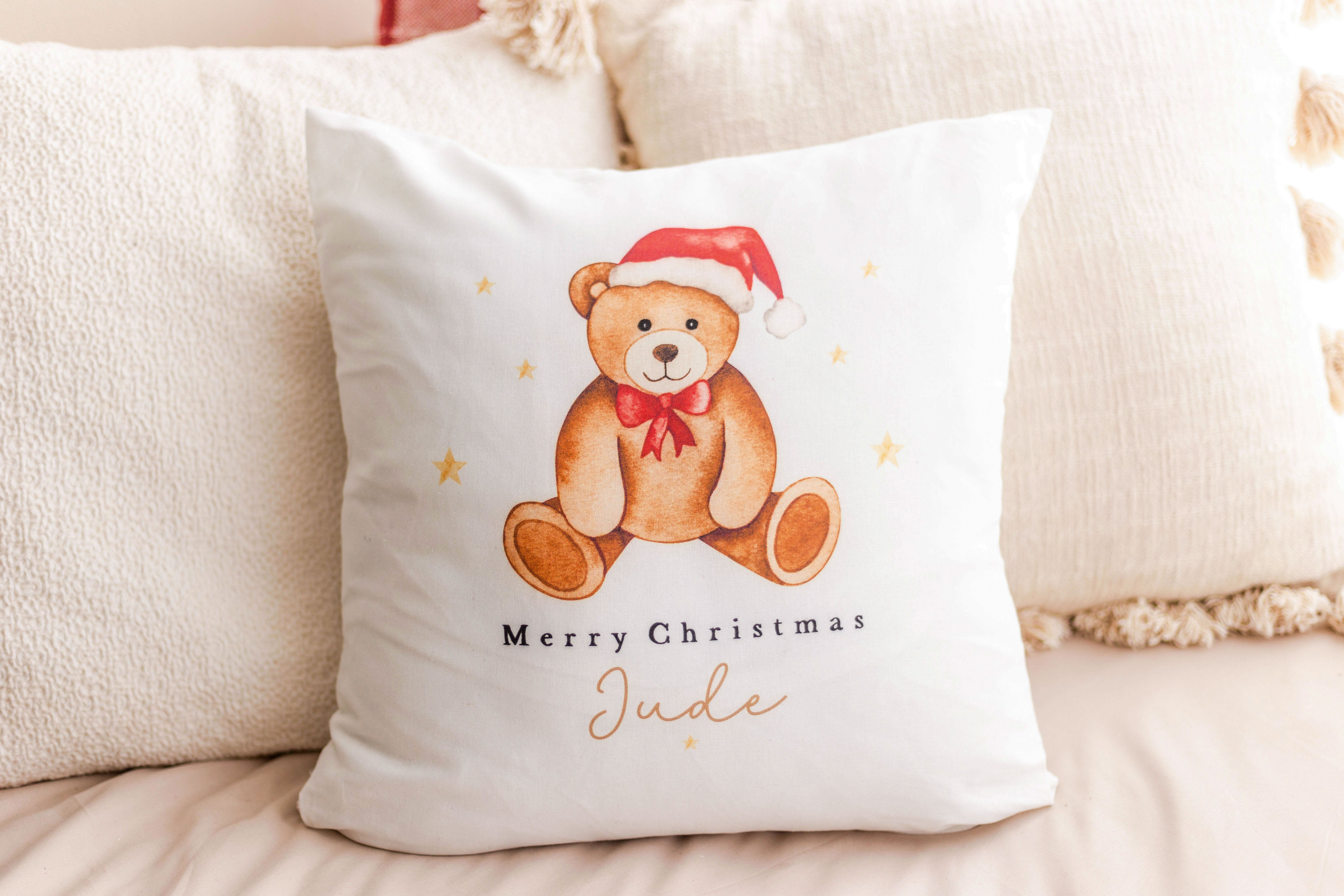 My 1st Christmas Personalised Baby Vest / Babygrow - Georgie Belle’s Bear Red Design