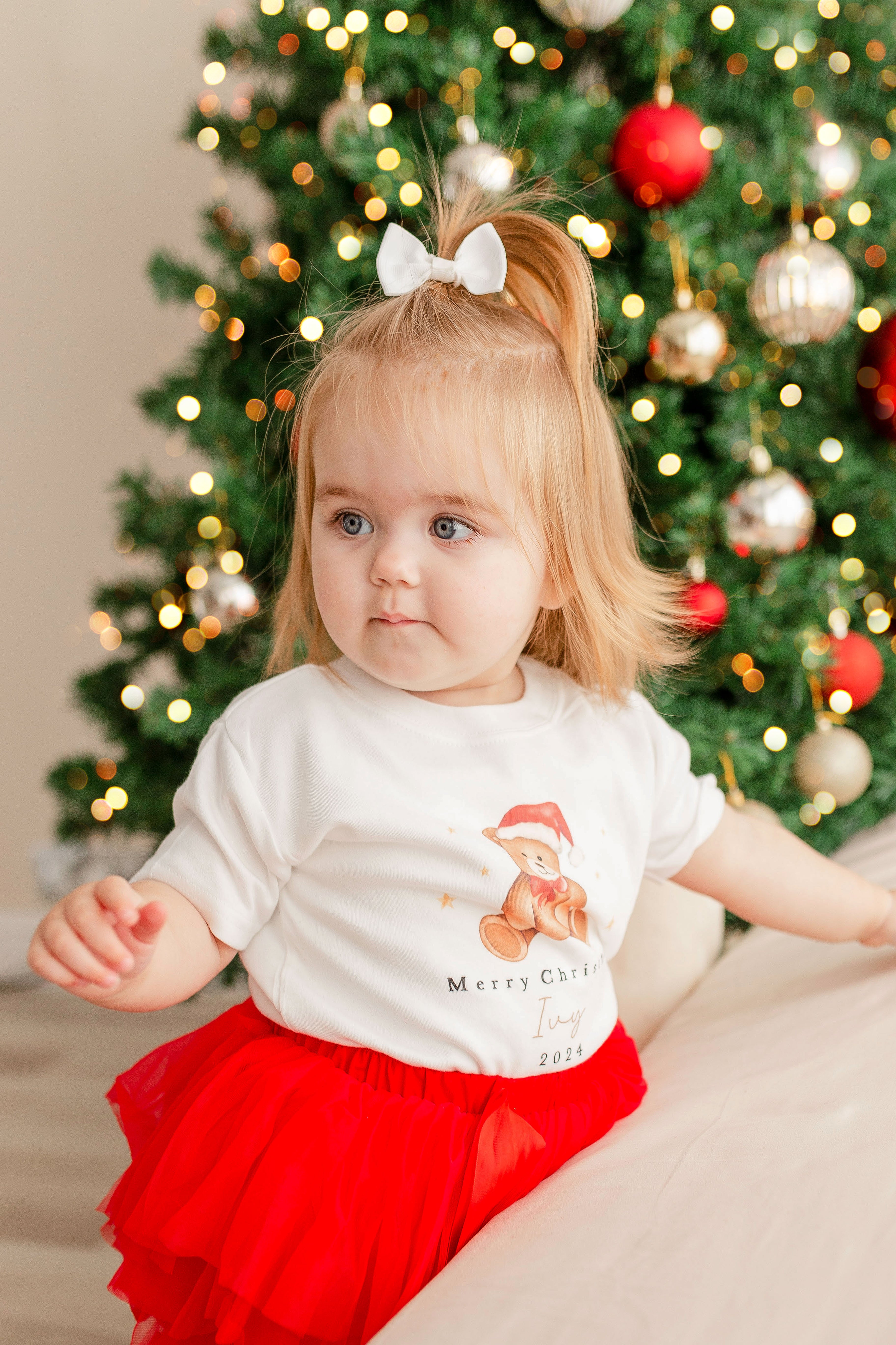 Personalised Christmas Luxury Red Tutu Set with T-Shirt - Georgie Belle’s Bear Design