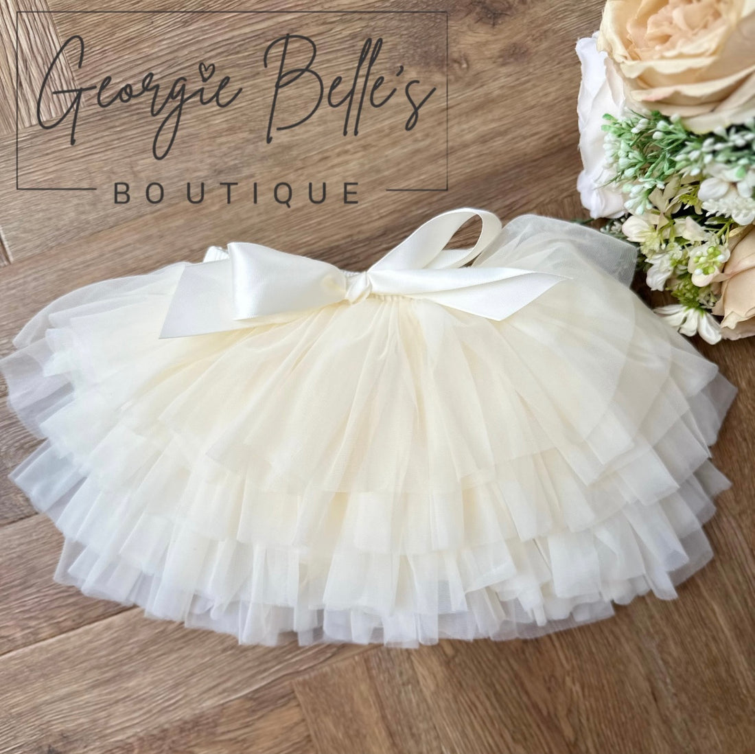 Cream Branded Luxury Tutu