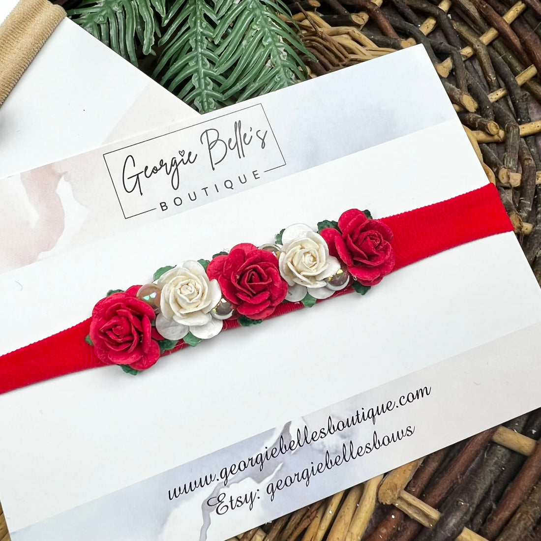 Valentines Flower Crown Headband