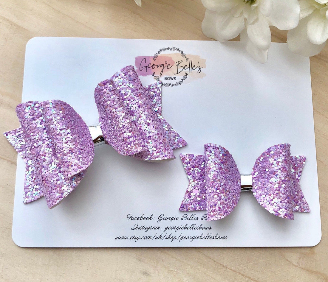 Lilac hair bow, Girls hair bow, Baby headband, Baby girls headband, Baby girl bows, Baby bows