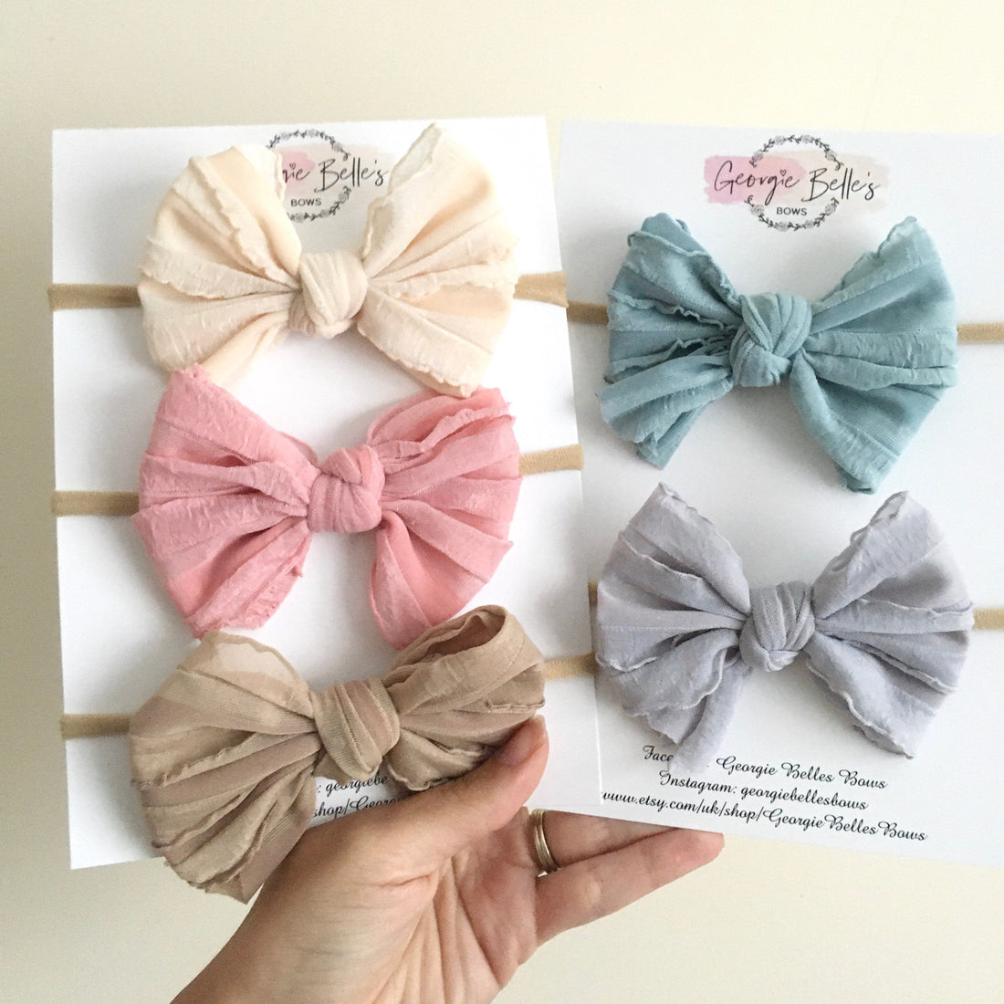 Oversized Chiffon Bow Headbands