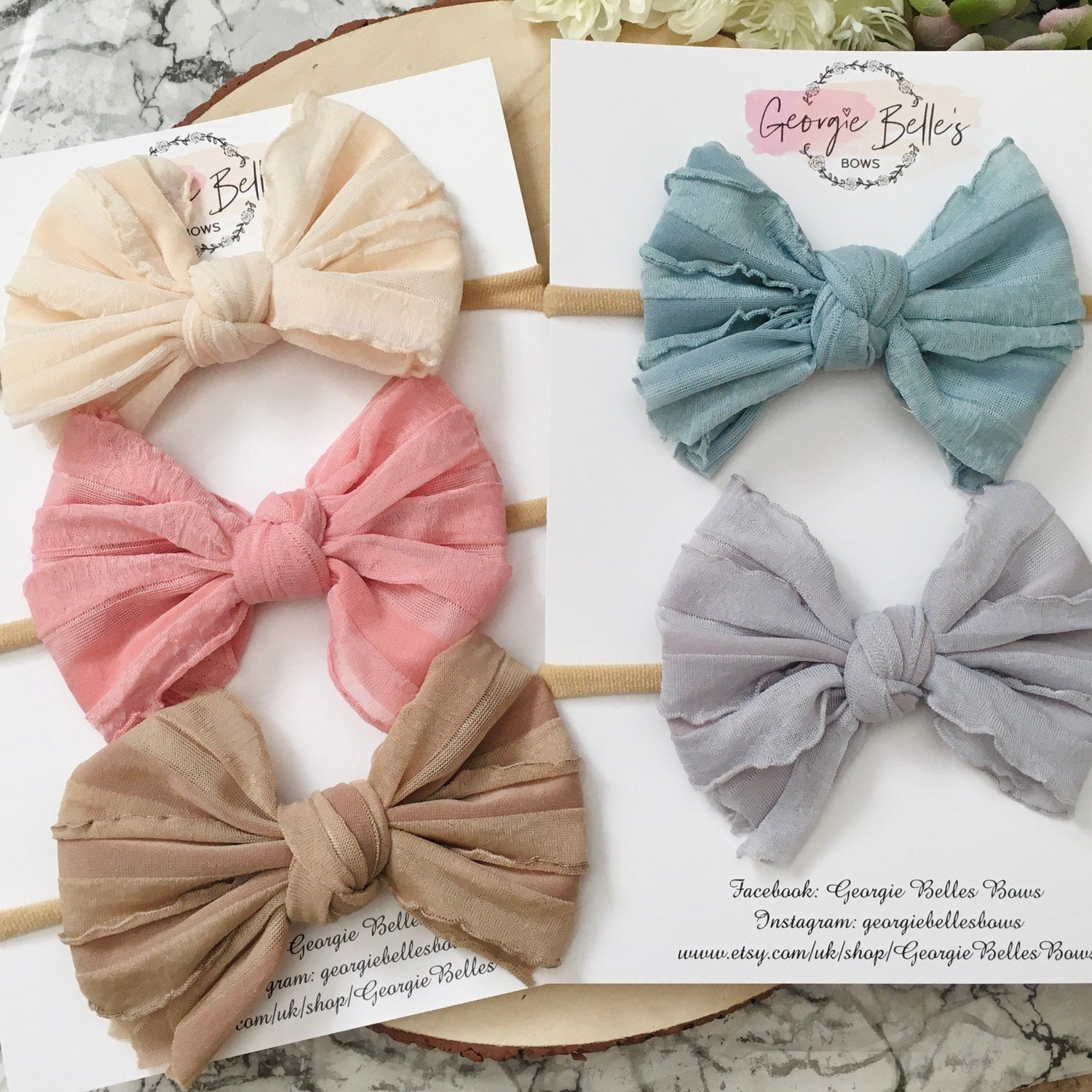 Oversized Chiffon Bow Headbands