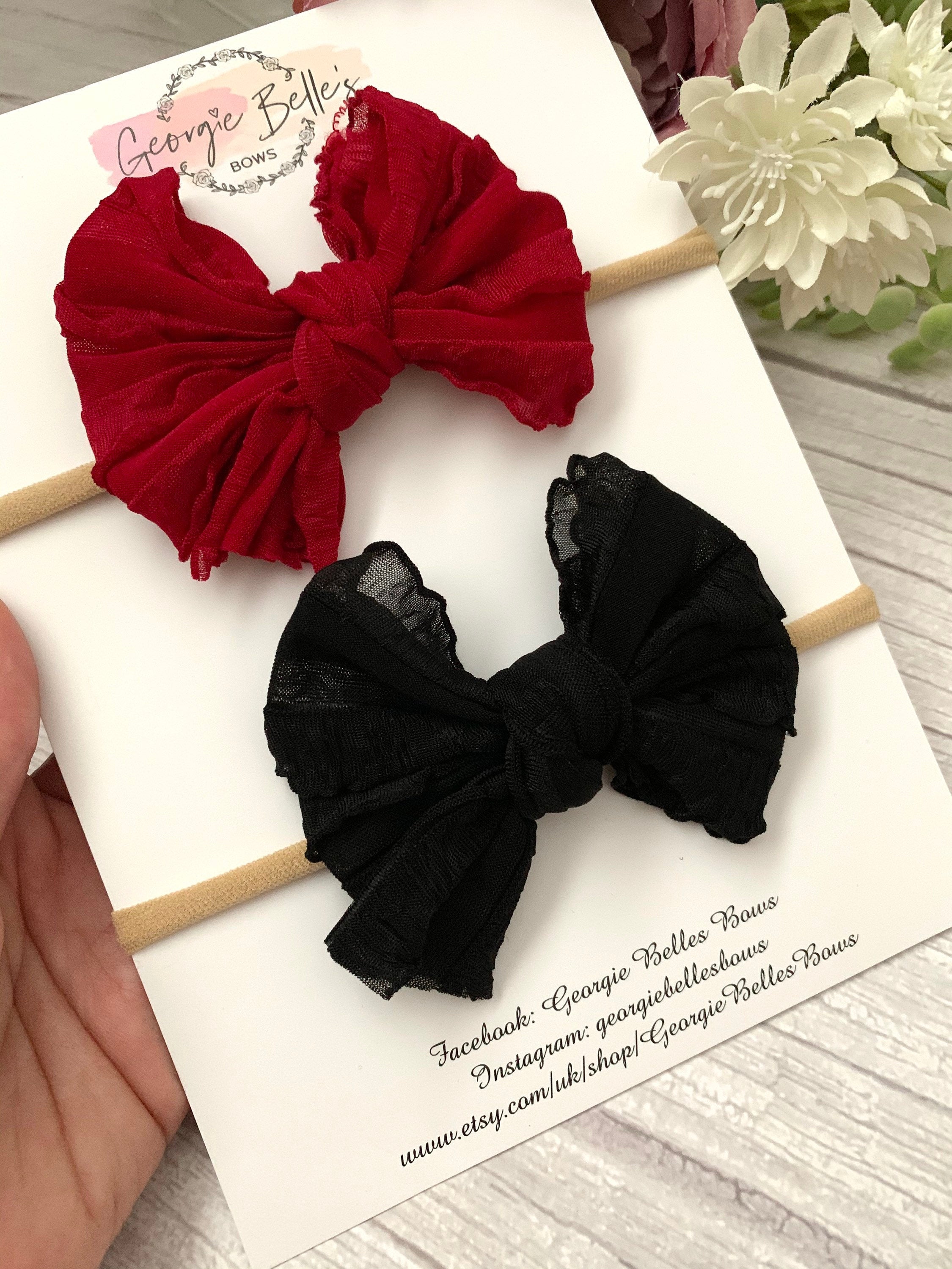 Oversized Chiffon Bow Headbands