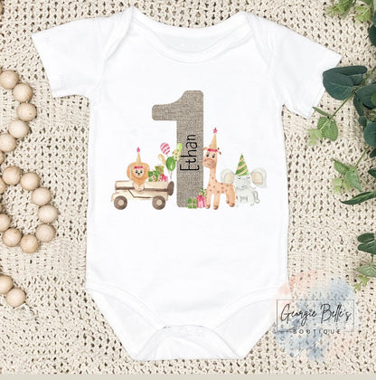 Animal Party Personalised Birthday Vest