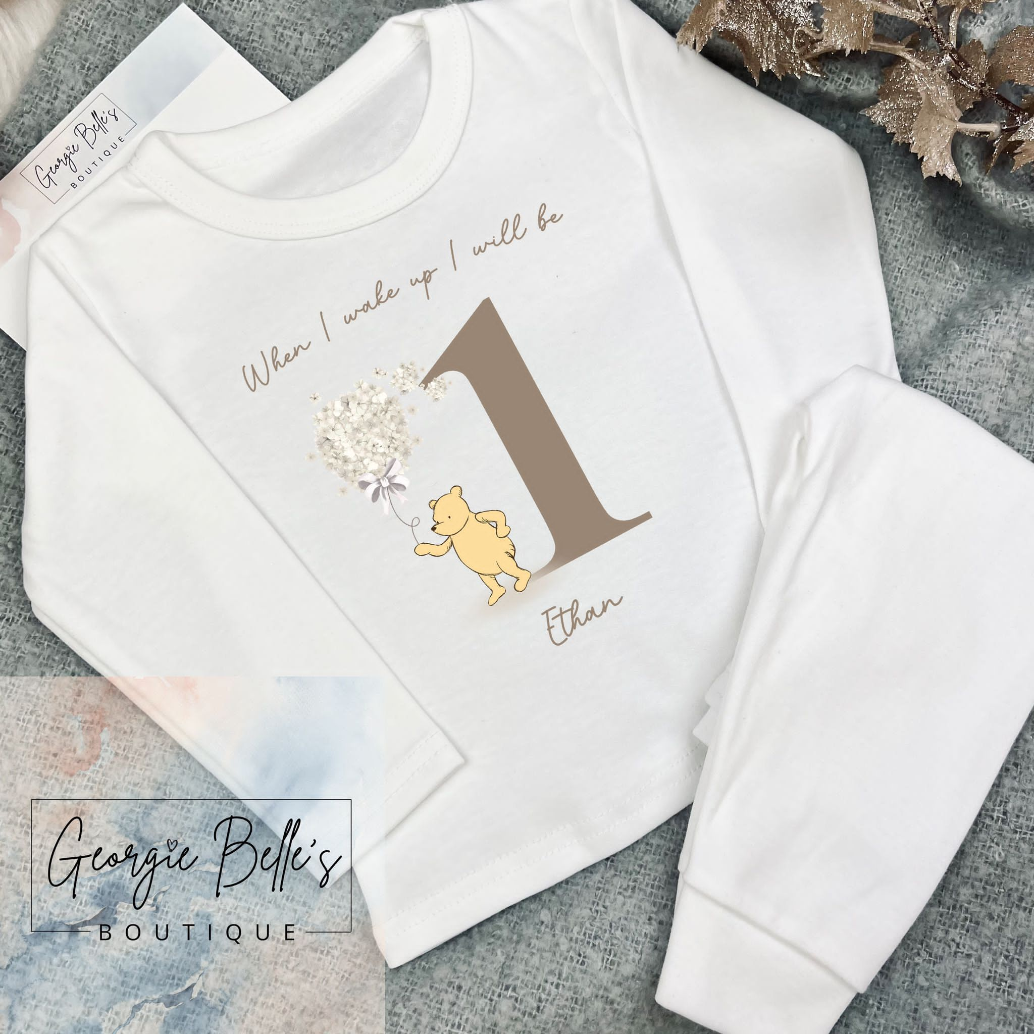 Personalised Birthday Pyjamas -  Winnie The Pooh Design