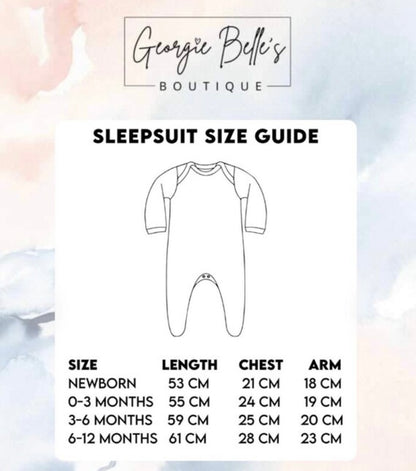 Fathers Day Personalised Babygrow- Teddy Design