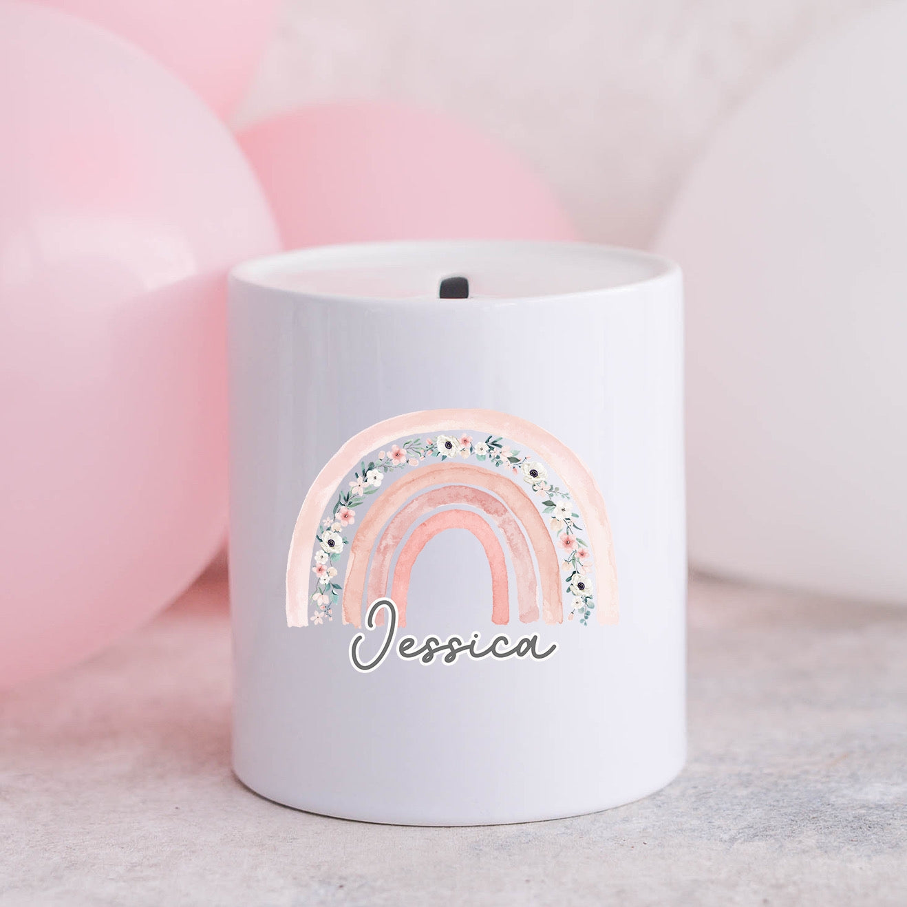 Pink Rainbow Money Box