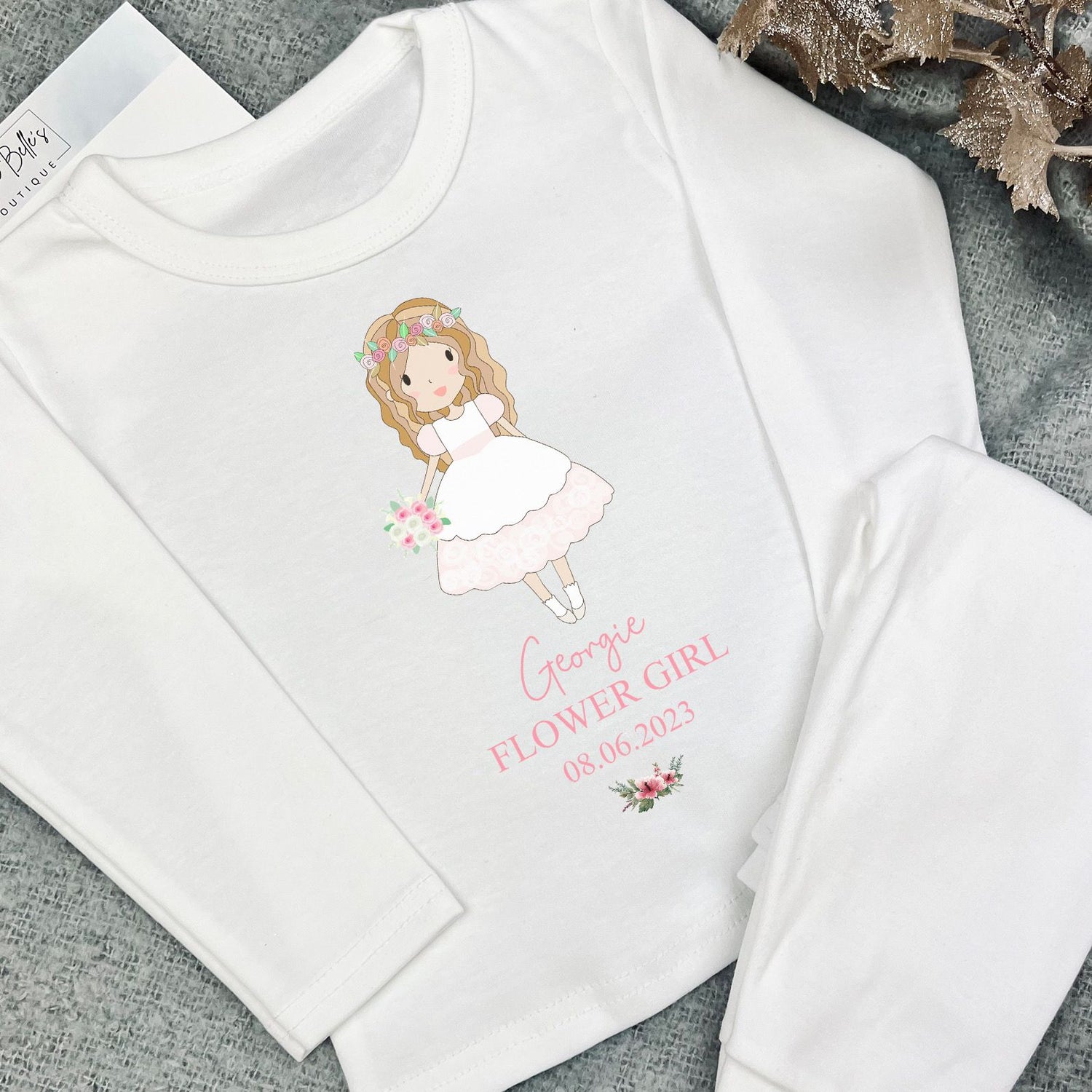 Personalised Flower Girl Pyjamas